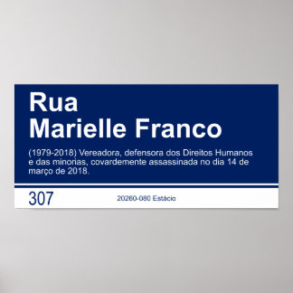 Poster Sinal de rua - Marielle Franco