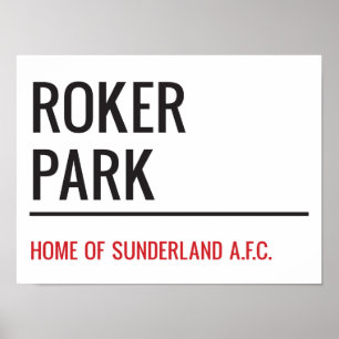 Poster Sinal de Rua Roker Park