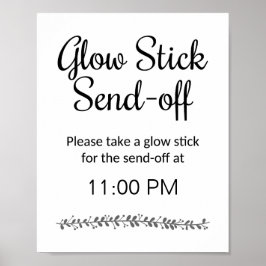 Poster Sinal de Saída com Pulseira Luminosa do Casamento