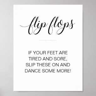 Poster Sinal de Sandálias de Dança Casamento Moderno