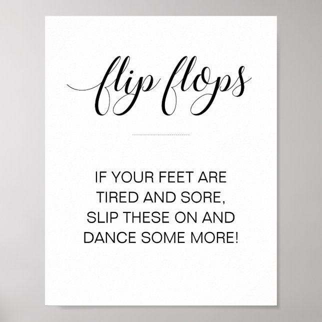 Poster Sinal de Sandálias de Dança Casamento Moderno (Frente)