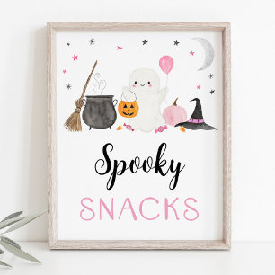 Poster Sinal de Sapatos Loucos de Halloween de Fantasmas