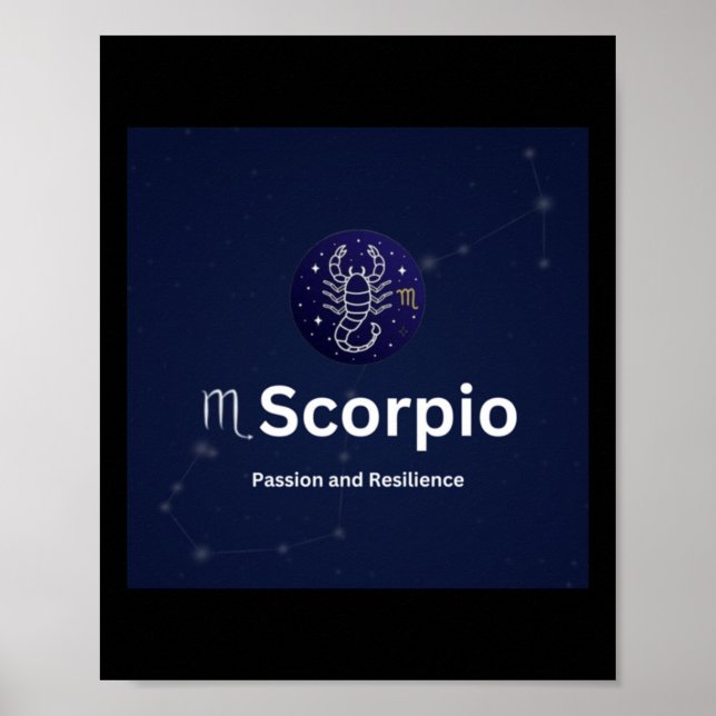 Poster Sinal de Scorpio Zodiac (Frente)