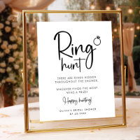 Sinal de Script Moderno Mínimo do Anel Hunt