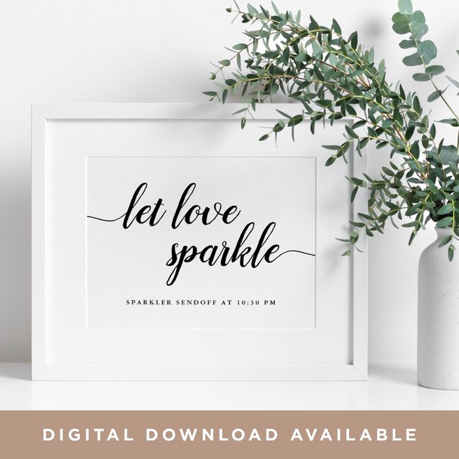 Poster Sinal de Sendoff de Casamento Negro e Branco (Criador carregado)