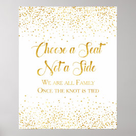Poster Sinal de Sentença de Casamento de Confetti, Glitte