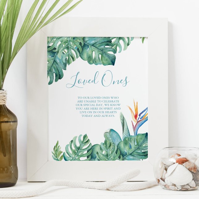 Poster Sinal de Seres Queridos para Casamento na Praia Tr (Criador carregado)