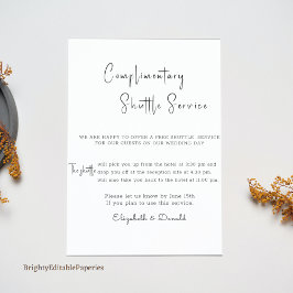 Poster Sinal de Serviço de Ônibus de Casamento Completo