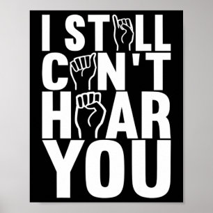Poster Sinal de Sinal Americano Sensibilização Deficiente