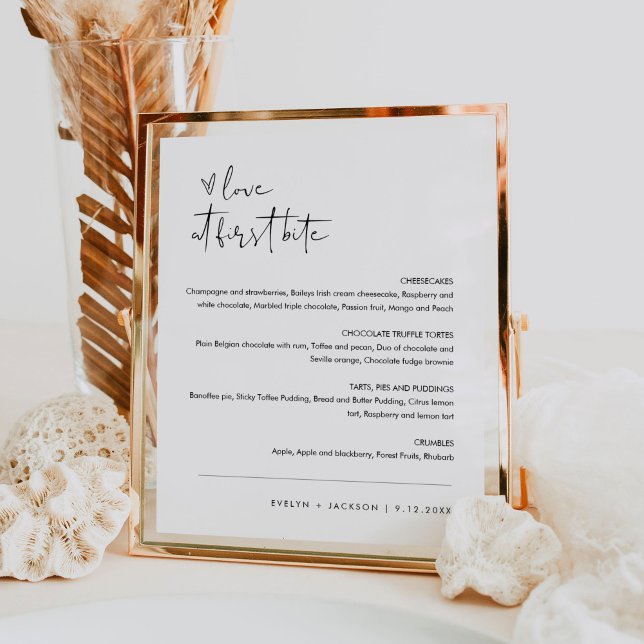 Poster Sinal de Sobremesa de primeira mordida (Criador carregado)