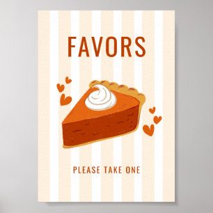 Poster Sinal de Tabletop de Favor de Pizza Pequeno