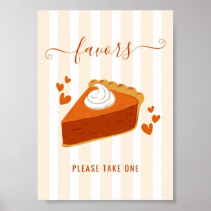 Poster Sinal de Tabletop de Favor de Pizza Pequeno