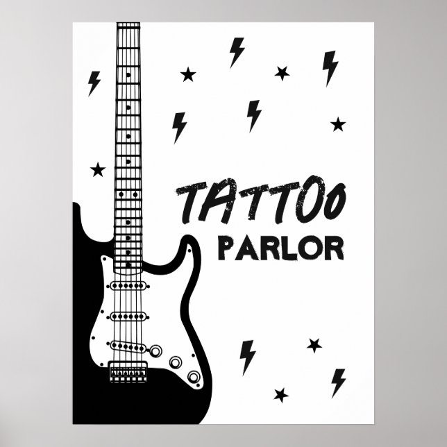 Poster Sinal de Tatuagem de Aniversário do Rock and Roll  (Frente)