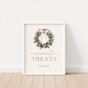 Poster Sinal de Terras Doce da Floresta de inverno