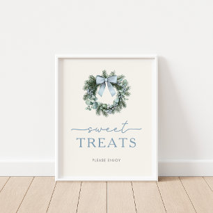 Poster Sinal de Terras Doce da Floresta de inverno