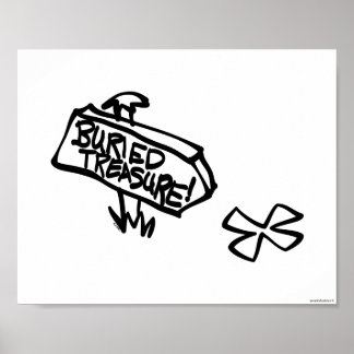 Pôster Sinal de tesouro enterrado