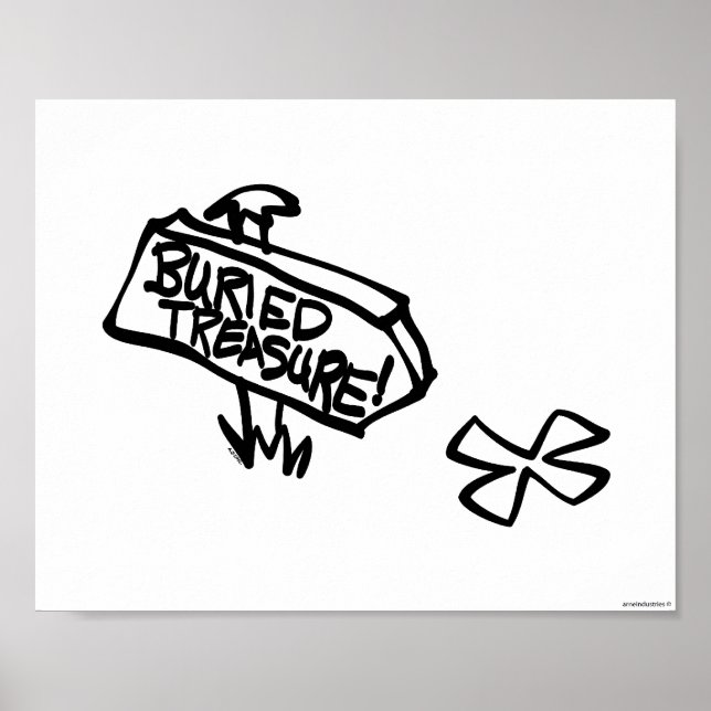 Pôster Sinal de tesouro enterrado (Frente)