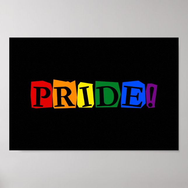 Poster Sinal de texto do orgulho LGBT (Frente)