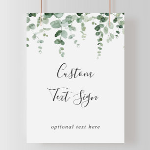 Poster Sinal de Texto Personalizado Elegante Minimalista