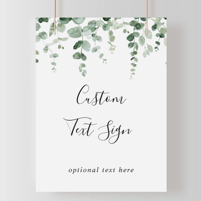 Poster Sinal de Texto Personalizado Elegante Minimalista  (Criador carregado)