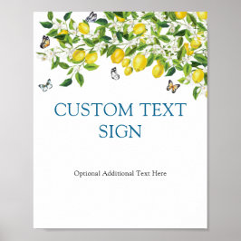 Poster Sinal de Texto Personalizado para Chá de Noiva de