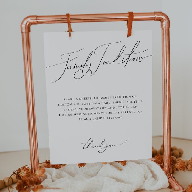 Poster Sinal de Tradição Familiar Neutra por Gênero (Criador carregado)