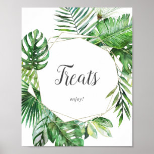 Poster Sinal de Tratamentos de Palmeira Tropical Selvagem