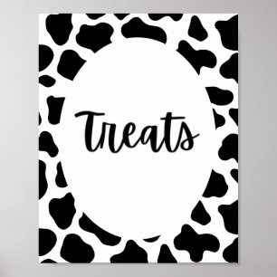 Poster Sinal de Treatores de Festa de aniversário de Vaca