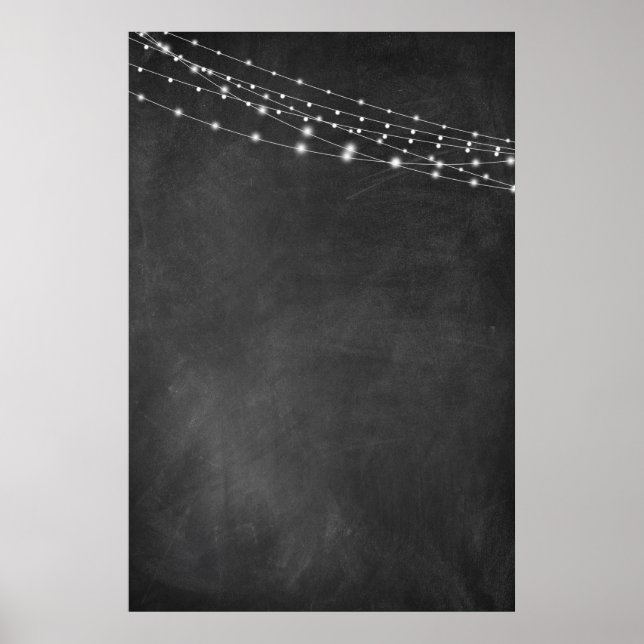 Poster Sinal de vazio com Chalkboard e Cadeias de Luz: DI (Frente)