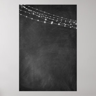 Poster Sinal de Vazio com Quadros de Chalkboard e Cadeias