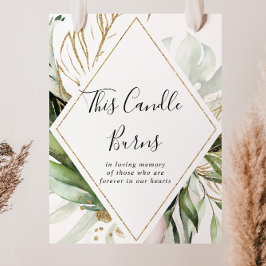 Poster Sinal de Vela Geométrica Tropical Dourada Queima