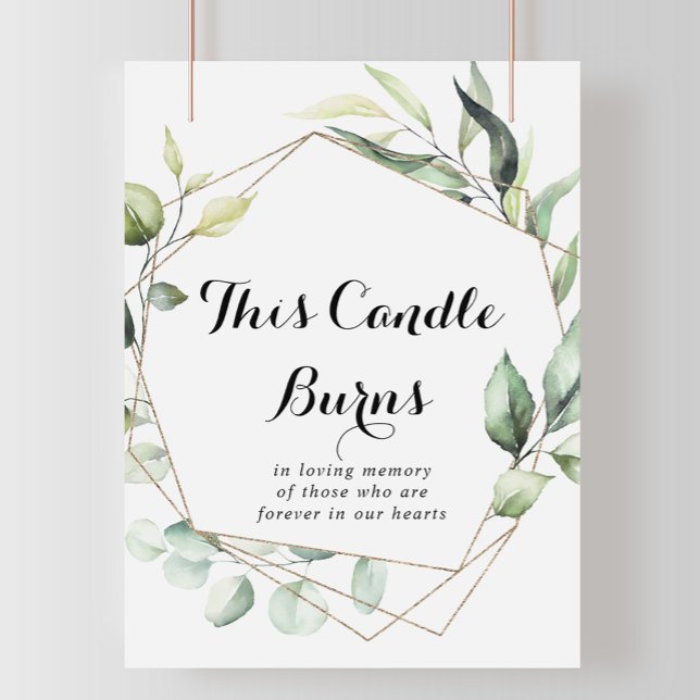 Poster Sinal de Vela Geométrico Elegante Dourado (Criador carregado)