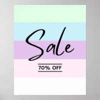 Sinal De Venda A Retalho A 70%, Cartaz De Venda A
