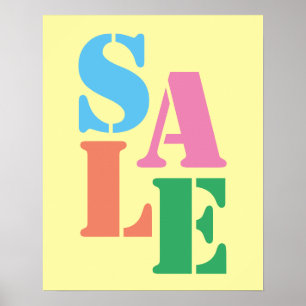 Poster Sinal de venda Boutique, cartaz de loja de varejo,