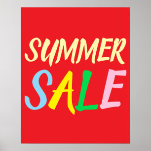Poster Sinal de venda de verão, venda de Boutique