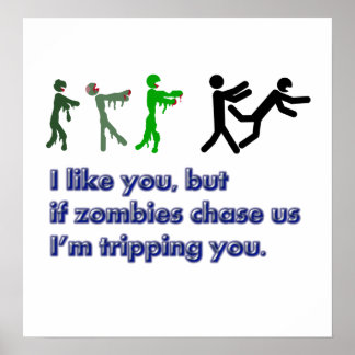 Pôster Sinal de viagem de Zombies