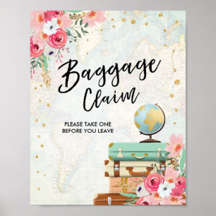 Poster Sinal de Viagem do chá da Solicitação de Bagagem M