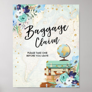 Poster Sinal de Viagem do chá da Solicitação de Bagagem M