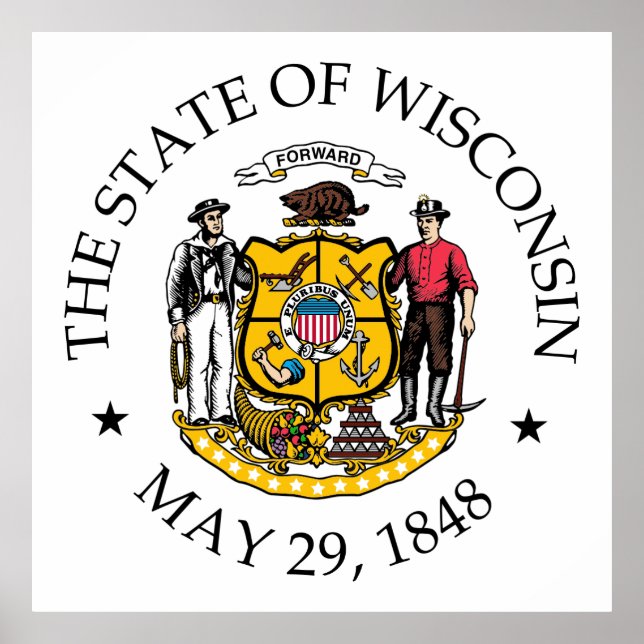Poster Sinal de Wisconsin (Frente)