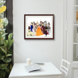 Poster Sinal de zodiac, esboço de moda, trabalho de arte,