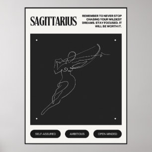 Poster Sinal de Zodiac Sagittarius