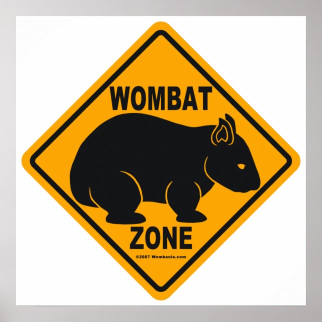 Poster Sinal de Zona Wombat (Frente)