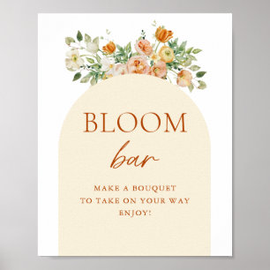 Poster Sinal digital Floral Bloom Bar