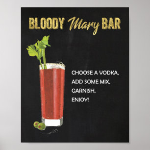 Poster Sinal do bar do Bloody Mary