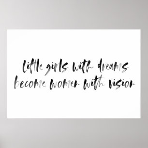 Poster Sinal do berçário das meninas com caligrafia da