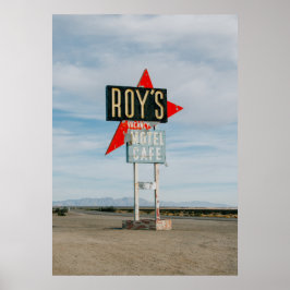 POSTER SINAL DO CAFÉ DO MOTEL ROADSIDE "ROY'S"