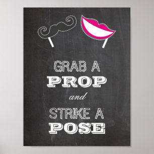Poster Sinal do casamento - agarre um suporte e golpeie