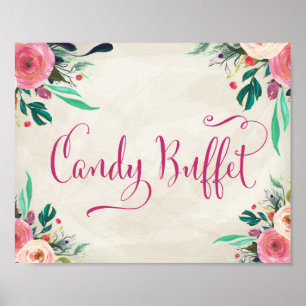 Poster Sinal do casamento - bufete dos doces