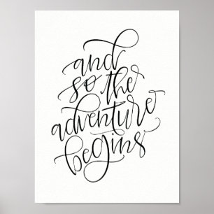Poster sinal do casamento - e assim a aventura começa