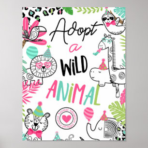 Poster Sinal do Centro de Adoção de Animais da Parte